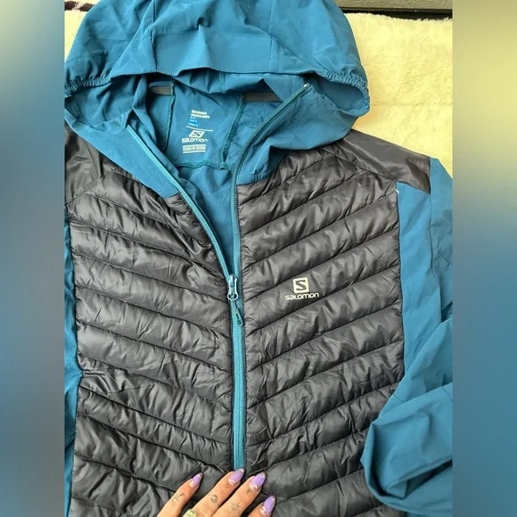 Men’s Salomon haloes down hybrid hoodie - Picture 5 of 9